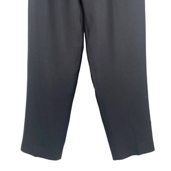 Talbots 100% Pure Silk Straight Leg Lined Cropped Pants Black Size 8 - Picture 4 of 8